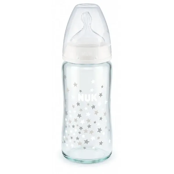 NUK Μπιμπερό First Choice+ Temperature Control Μπιμπερό με Δείκτη Ελέγχου Θερμοκρασίας & Θηλή Σιλικόνης 0-6 Μηνών 240ml